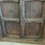 old wooden double door