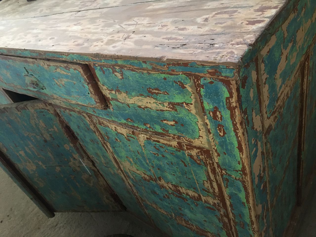 Buffet, old greek wooden furniture vintage