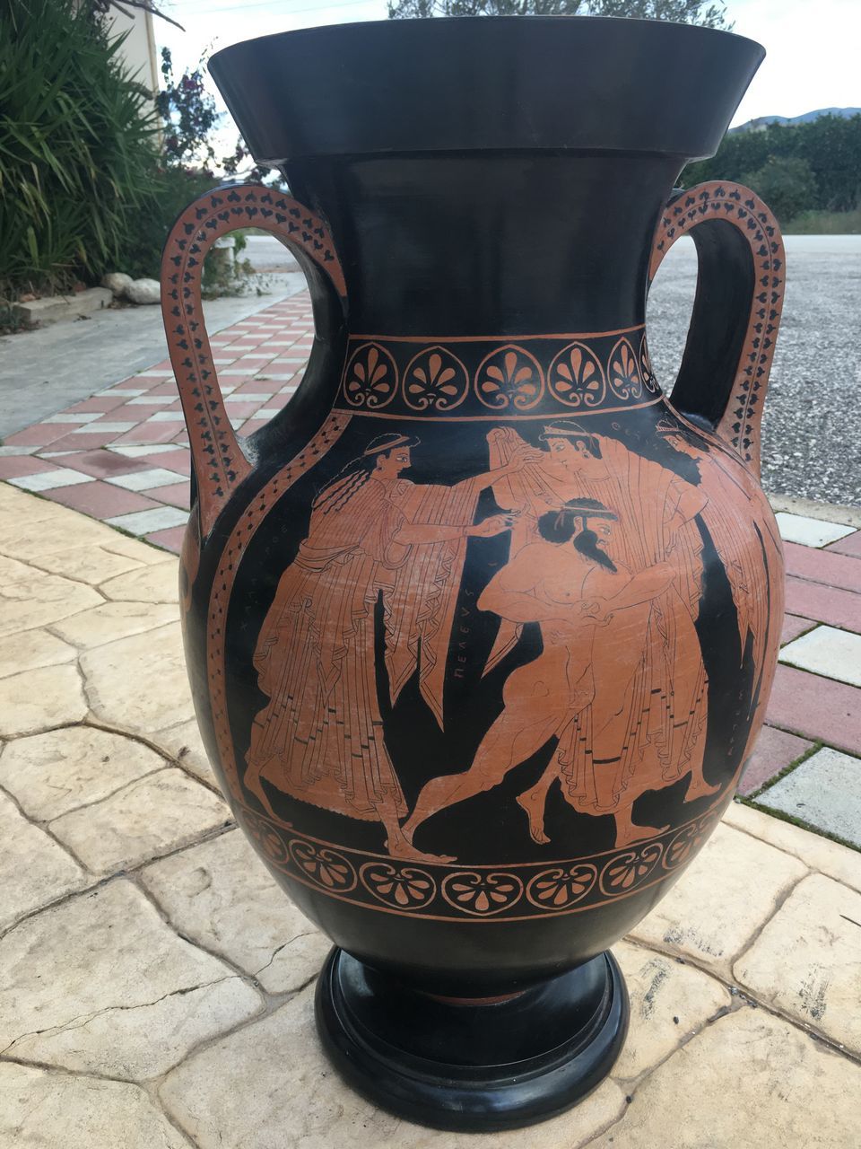 amphoreas ceramic pot made with the ancient technique