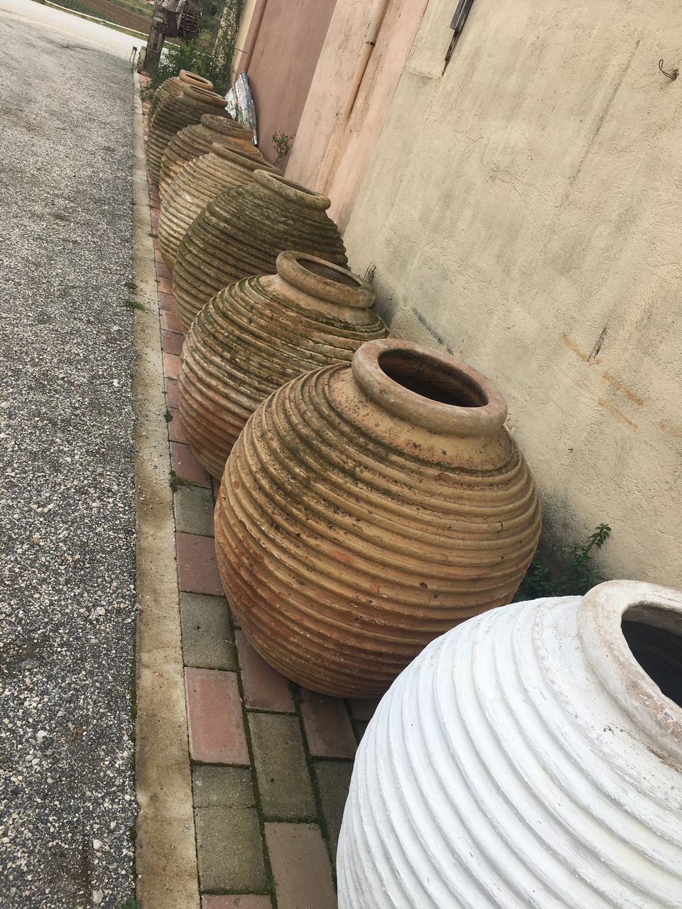 huge olive oil jars, greek old pots oil pottery ceramic wine pots