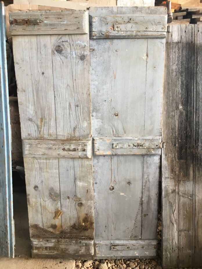 greek old doors, wood working two leaf door