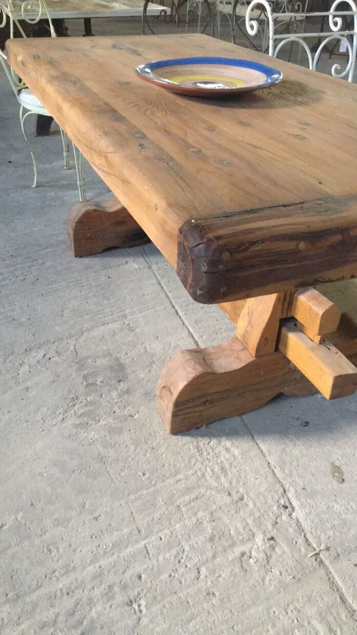 greek old wood table