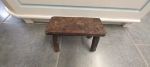 old wooden stool ,very small in size ,handmade, rare piece