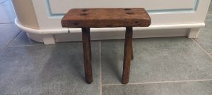 Old wooden stool ,very small in size ,handmade, rare piece