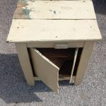 old small wooden cupboard, cabinet, handmade , with 2 wooden locks