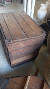 Old wooden cupboard , cabinet , with 2 doors ,metal hinges and a wooden latch ,handmade