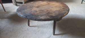 old wooden sofras , traditional short 3-legged table which was used in old houses