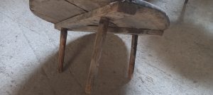 old wooden sofras , traditional short 3-legged table which was used in old houses