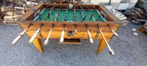 Old football table, old wooden game, fully functional