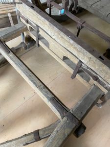 old wooden sledge, bob sledge, Santa's sleigh, bob sleigh, sled, handmade,... antique, vintage, old,... it is crafted out of wood which makes  it both light and strong, old handmade wood