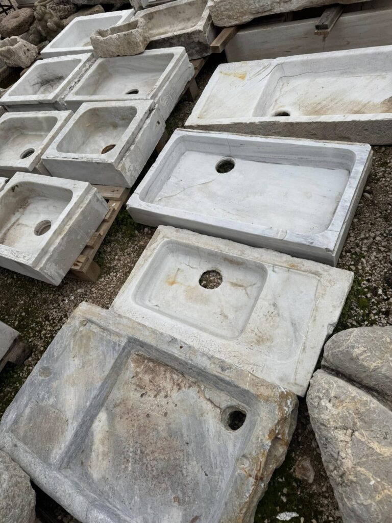 Greek old marble sinks @siloart.gr